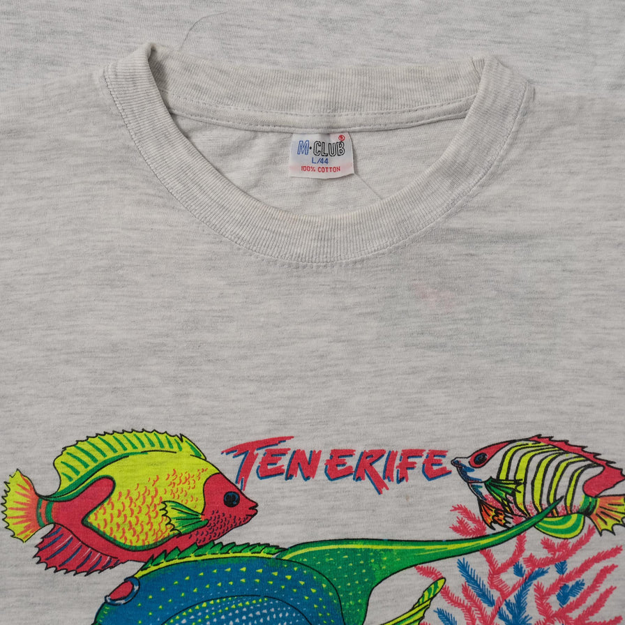 Vintage Tenerife Fishes T-Shirt Medium 