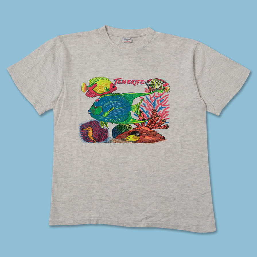 Vintage Tenerife Fishes T-Shirt Medium 