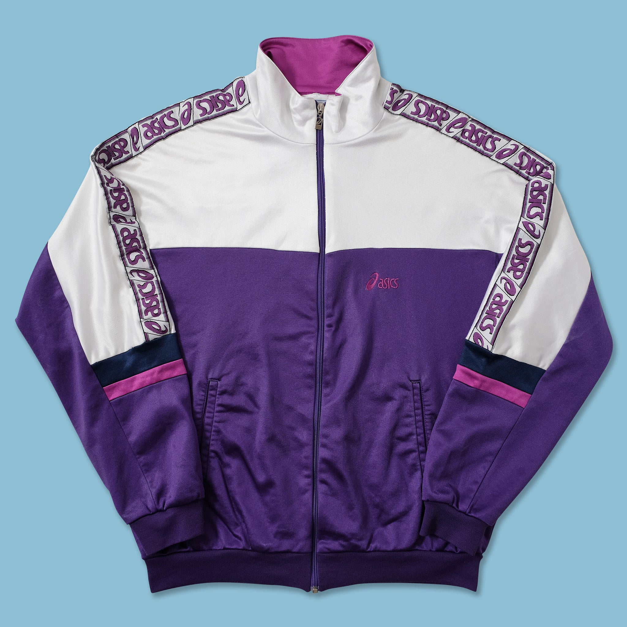 Vintage Asics Track Jacket XLarge Double Double Vintage