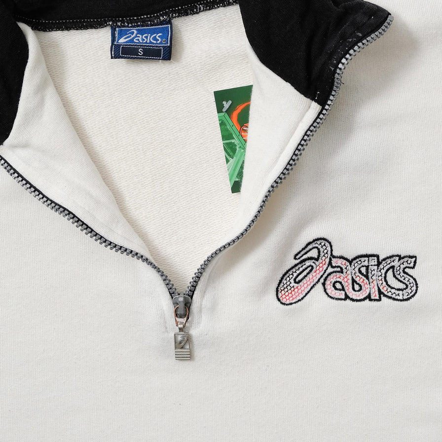 Vintage Asics Q-Zip Sweater Small 