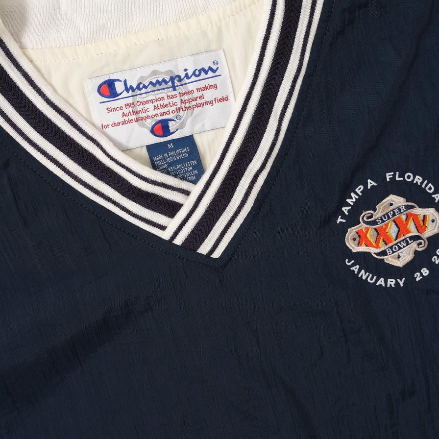 2001 Champion Super Bowl Windbreaker Medium 