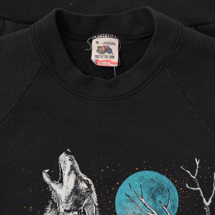 Vintage Wolf Women's Sweater Small 