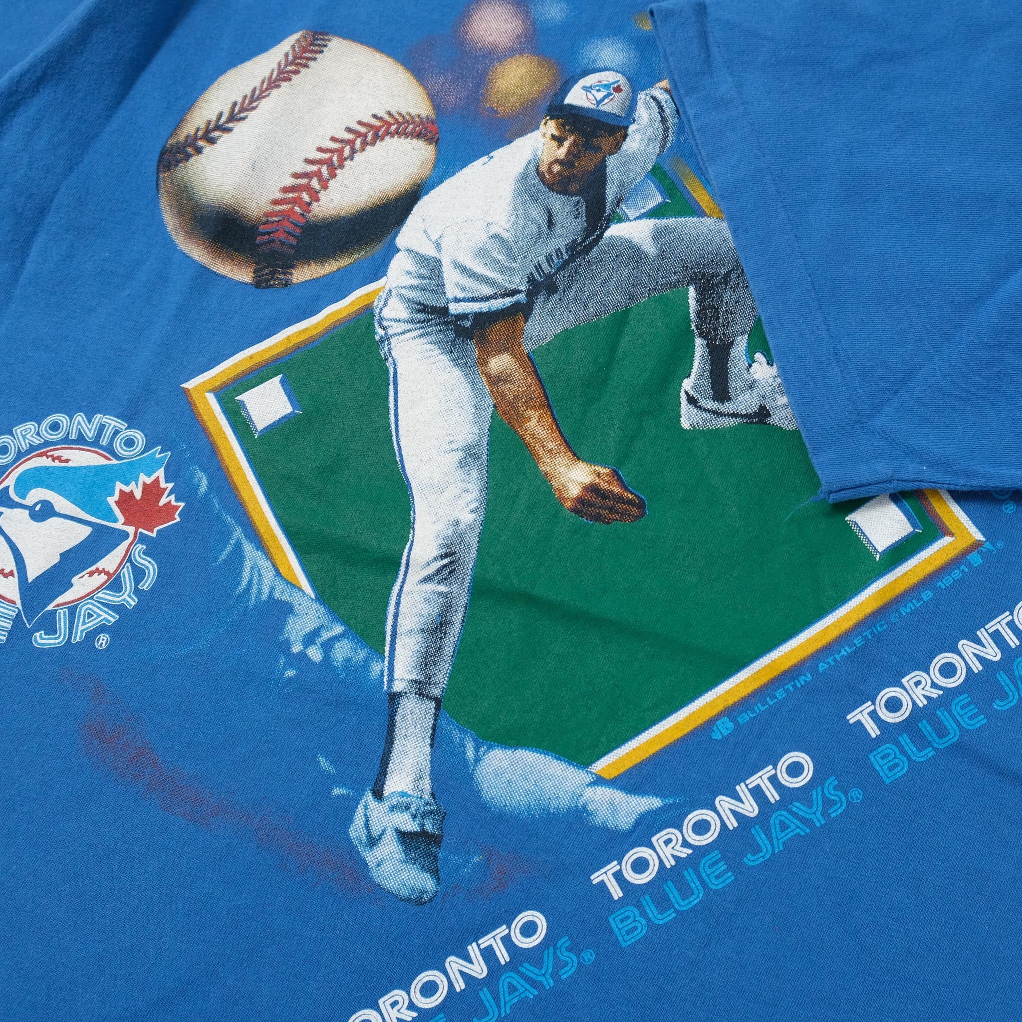 Vintage Toronto Blue Jays Bulletin MLB Baseball Blue T-shirt 