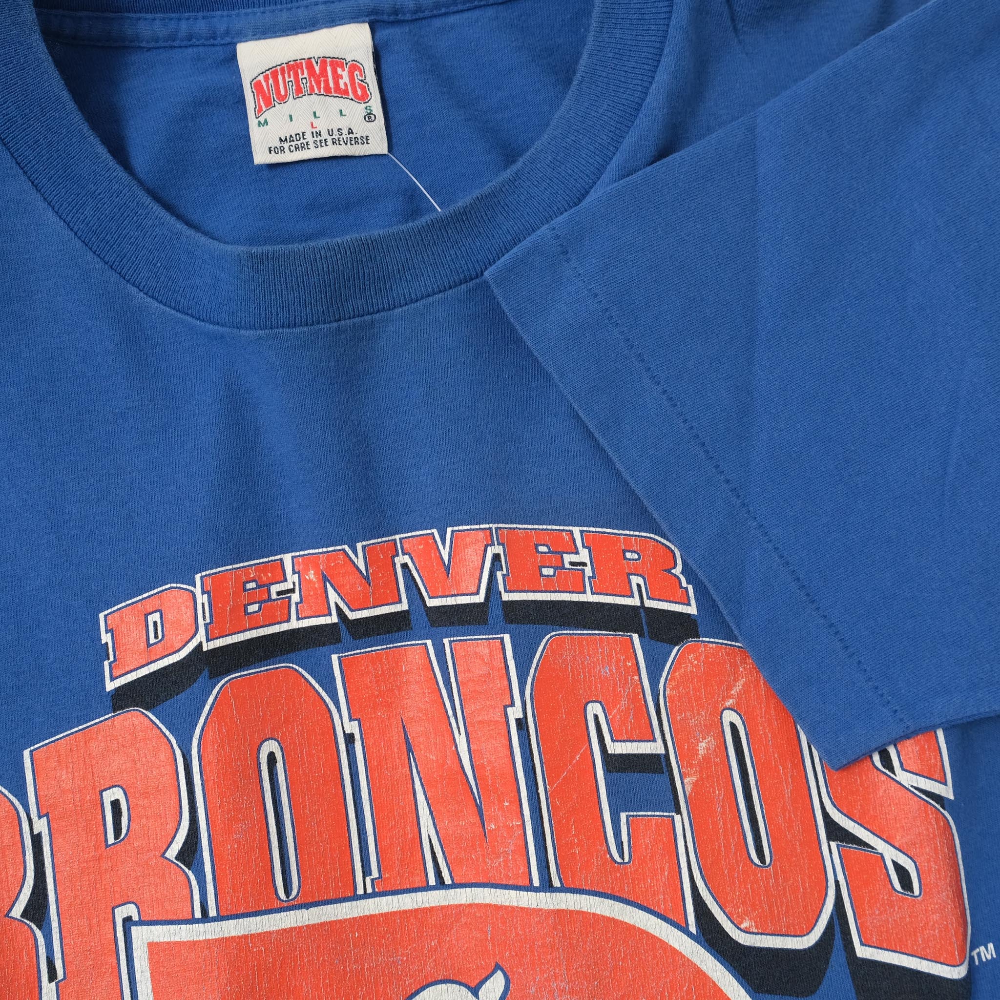 Vintage Denver Broncos Shirt L Multicolor 90s Tie - Depop