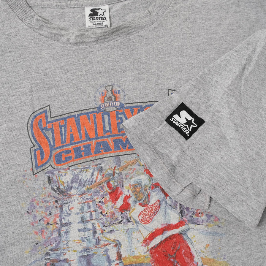 1998 Starter Detroit Red Wings T-Shirt XLarge 