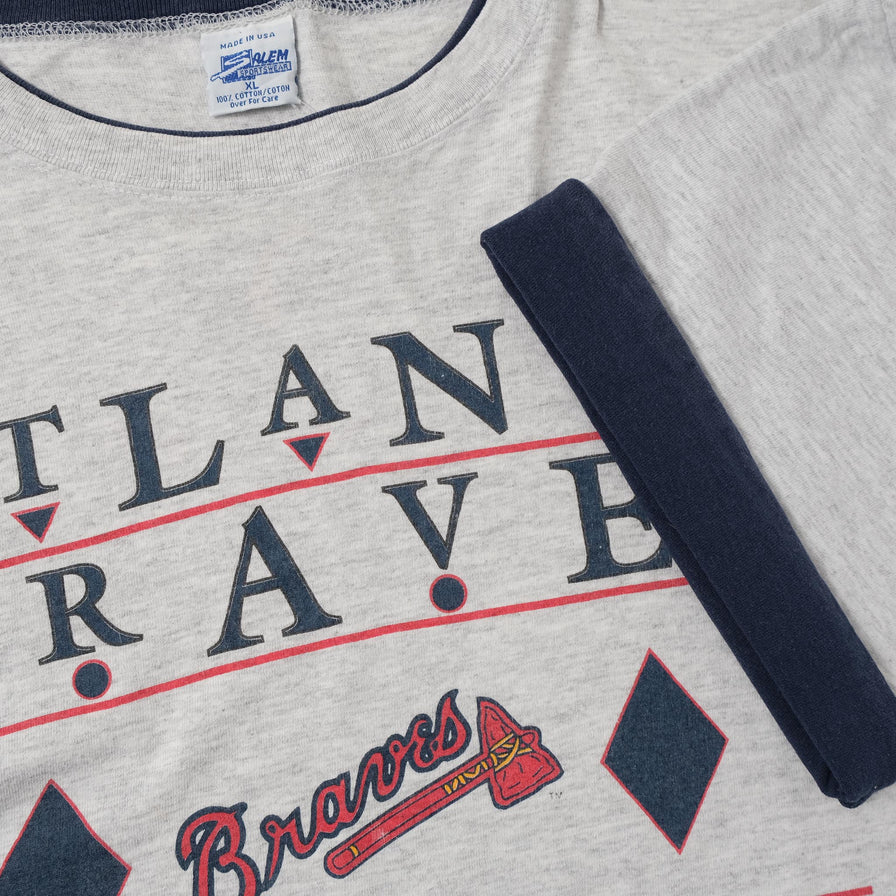 Vintage 1992 Atlanta Braves T-shirt Size L Salem Sport Wear 