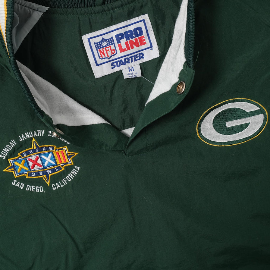 1998 Starter Greenbay Packers Windbreaker Medium 