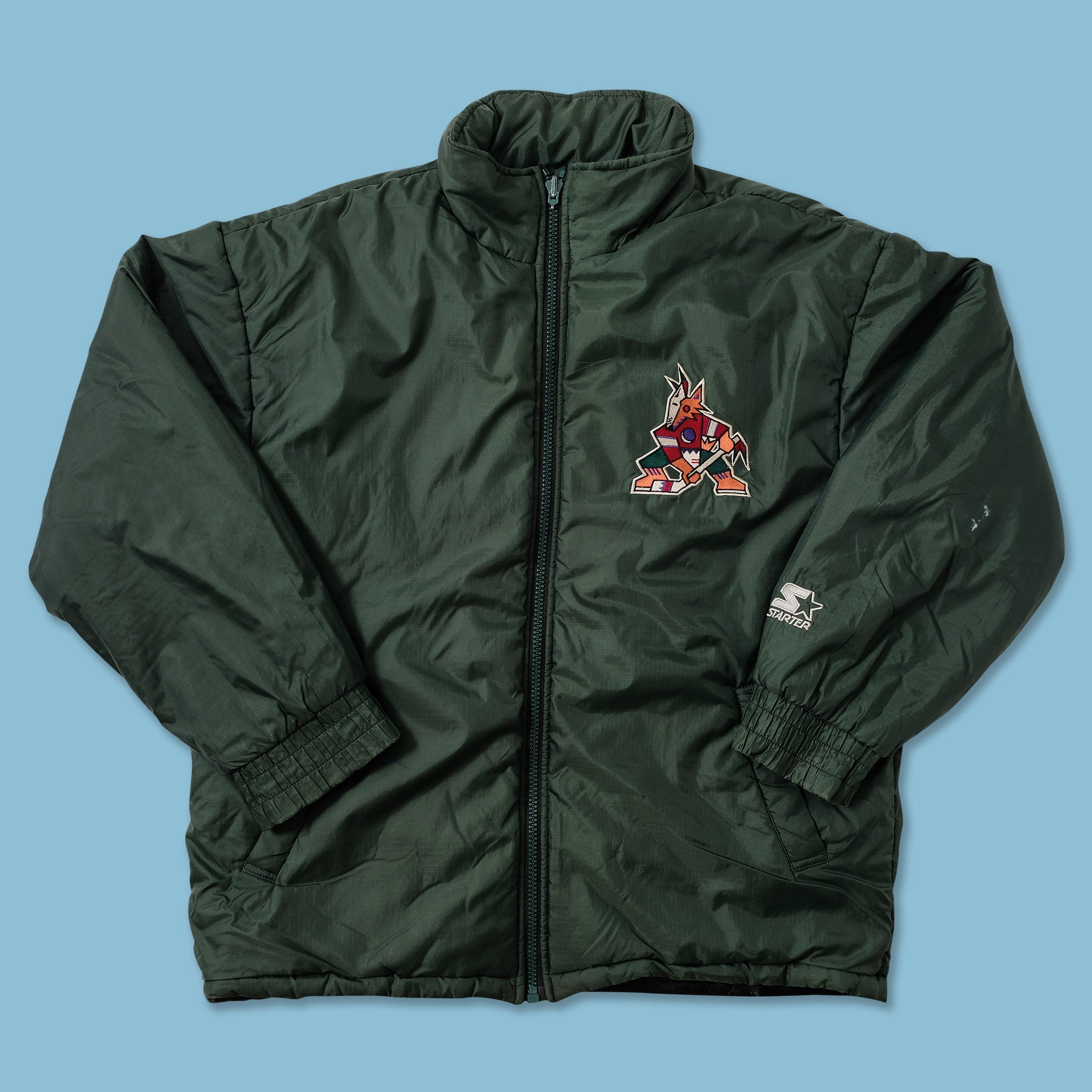 Vintage Starter Phoenix Coyotes Reversible Jacket Large | Double