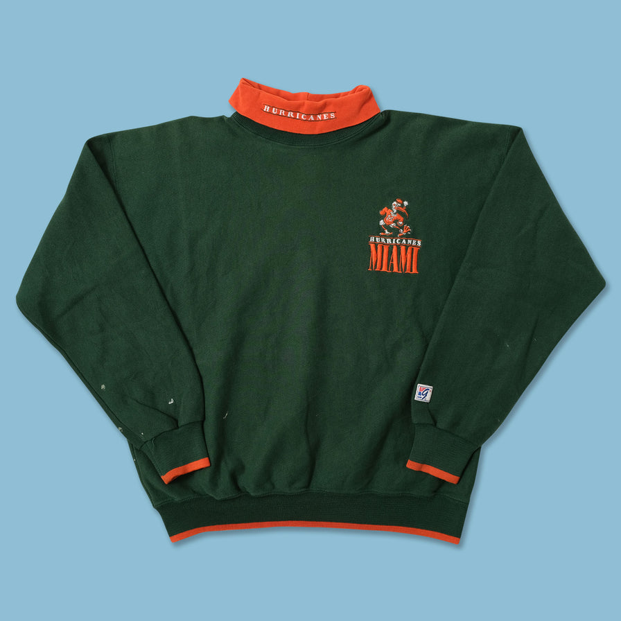 Vintage Miami Hurricanes Turtleneck Sweater Large 