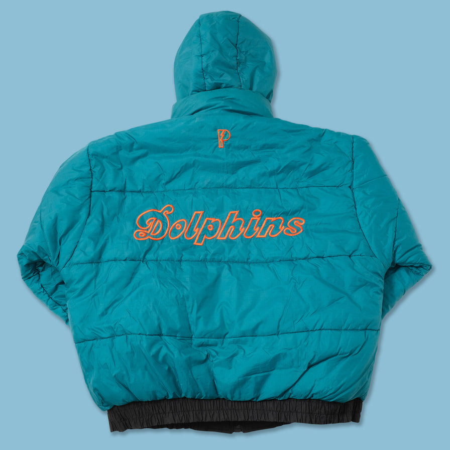 Vintage Miami Dolphins Reversible Puffer Jacket XLarge 