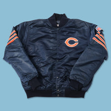 Vintage Starter Chicago Bears Satin Bomber Jacket Medium 
