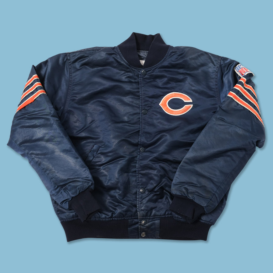 Vintage Starter Chicago Bears Satin Bomber Jacket Medium 