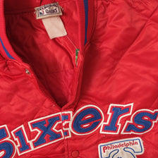 Vintage Philadelphia 76ers Satin Bomber Jacket XLarge 