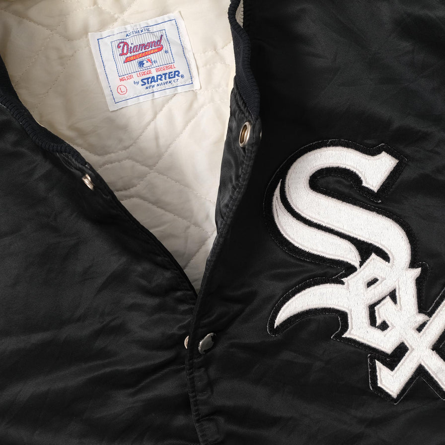 Vintage Starter Chicago White Sox Satin Bomber Jacket Medium