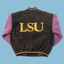 Vintage LSU Suede Leather Jacket Large 