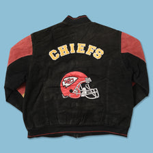 Vintage Kansas City Chiefs Suede Leather Jacket XLarge 