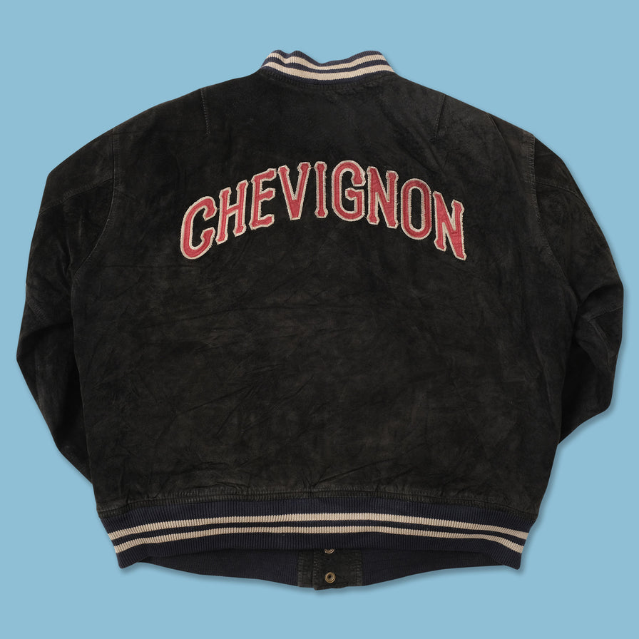Vintage Chevignon Suede Leather Jacket Medium 
