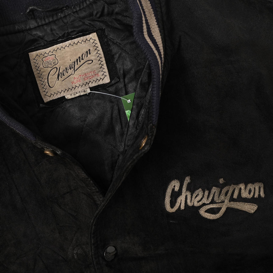 Vintage Chevignon Suede Leather Jacket Medium 