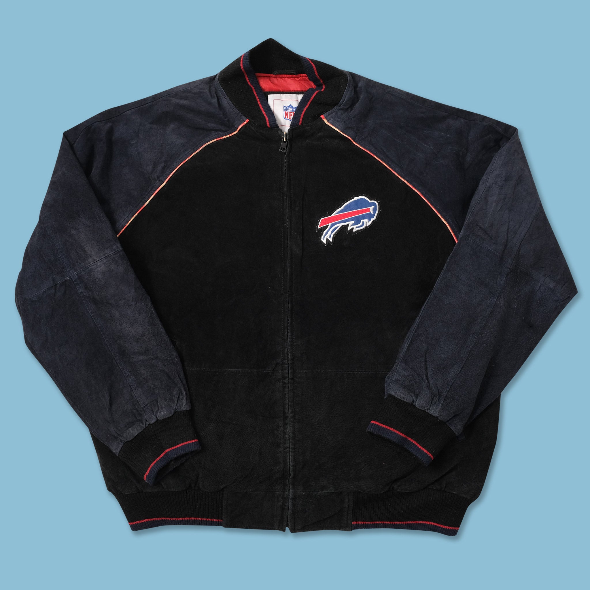 Vintage Buffalo Bills Suede Leather Jacket XLarge | Double
