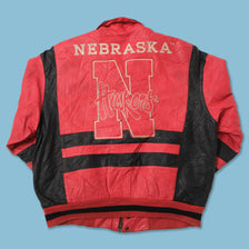 Vintage Nebraska Huskers Leather Jacket Large 