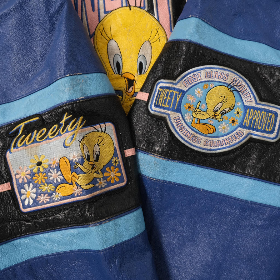 2001 Tweety Leather Jacket Medium 