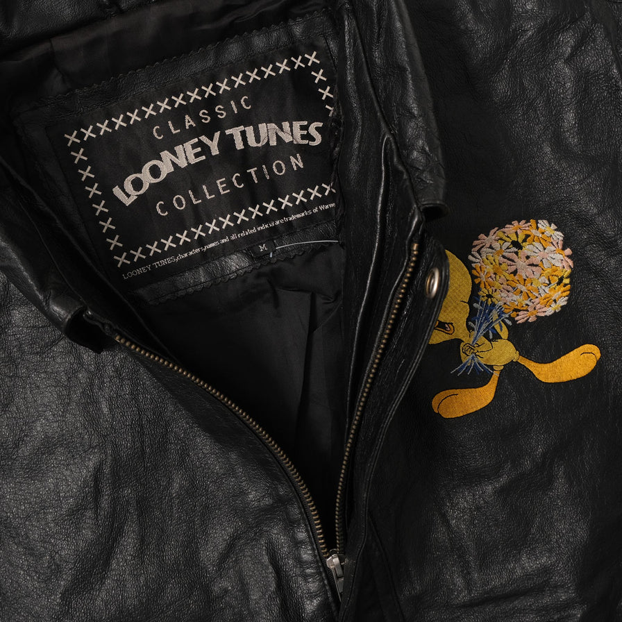 2001 Tweety Leather Jacket Medium 