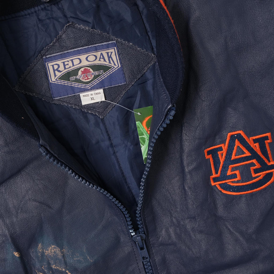 Vintage Auburn University Leather Jacket XLarge 