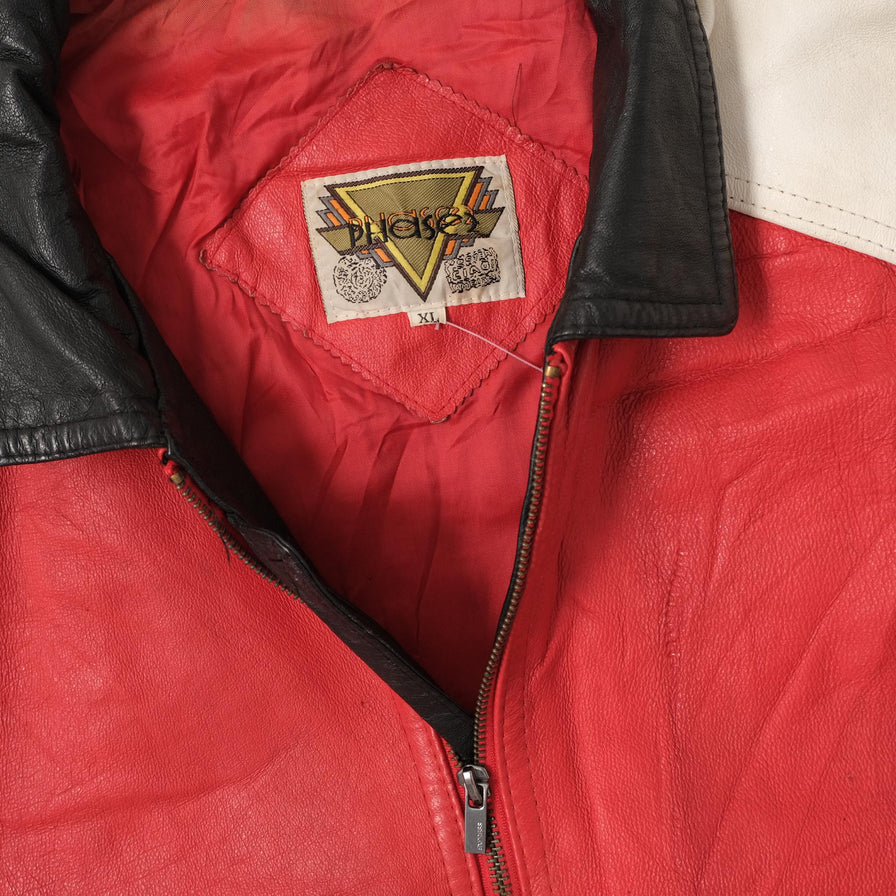 Vintage Phase 2 8 Ball Leather Jacket XLarge 