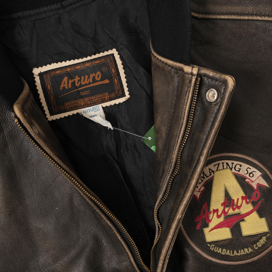 Vintage Leather Jacket Medium 