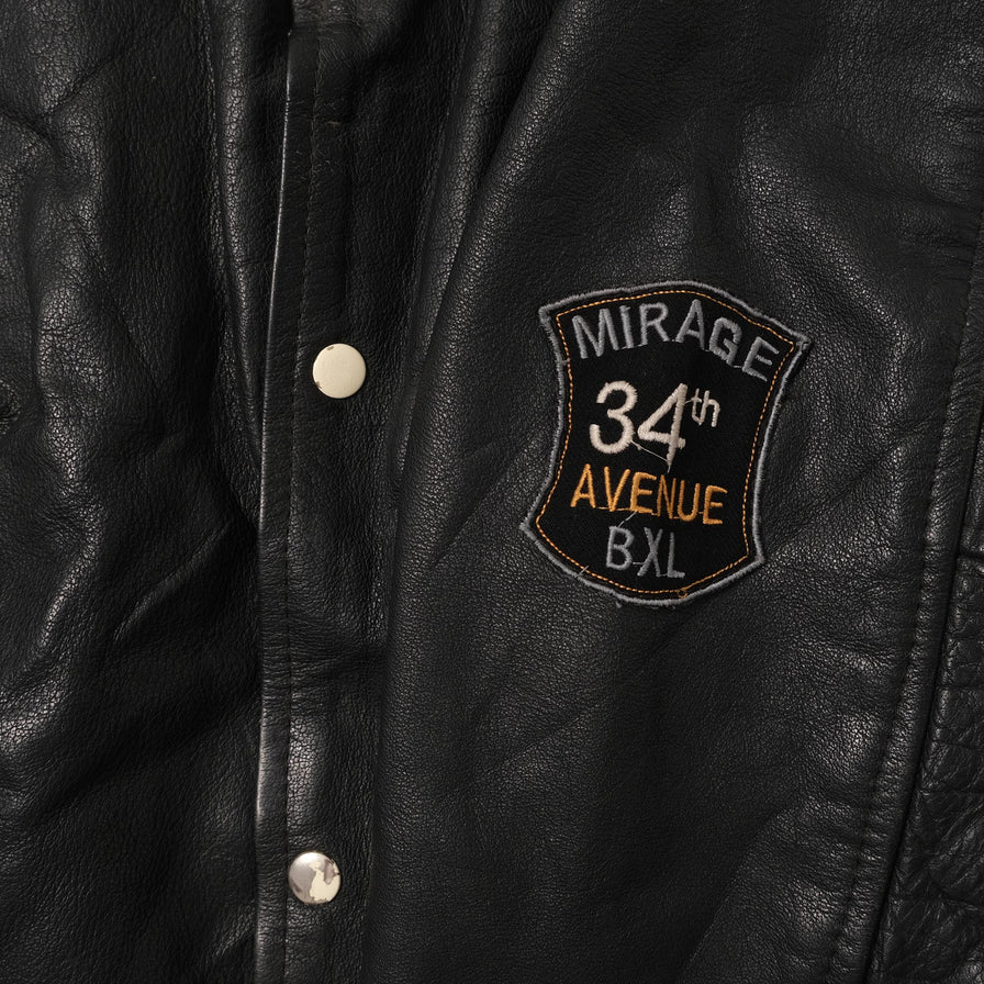 Mirage leather hot sale bomber jacket