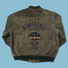 Vintage Velour Leather Jacket Medium 