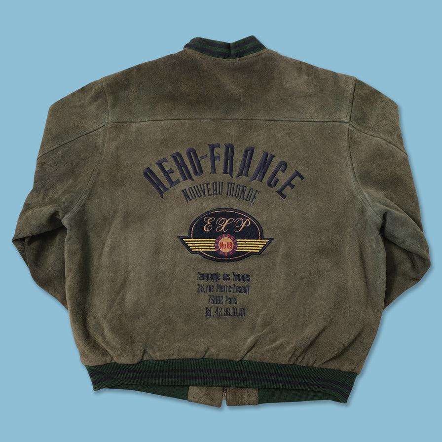 Vintage Velour Leather Jacket Medium 