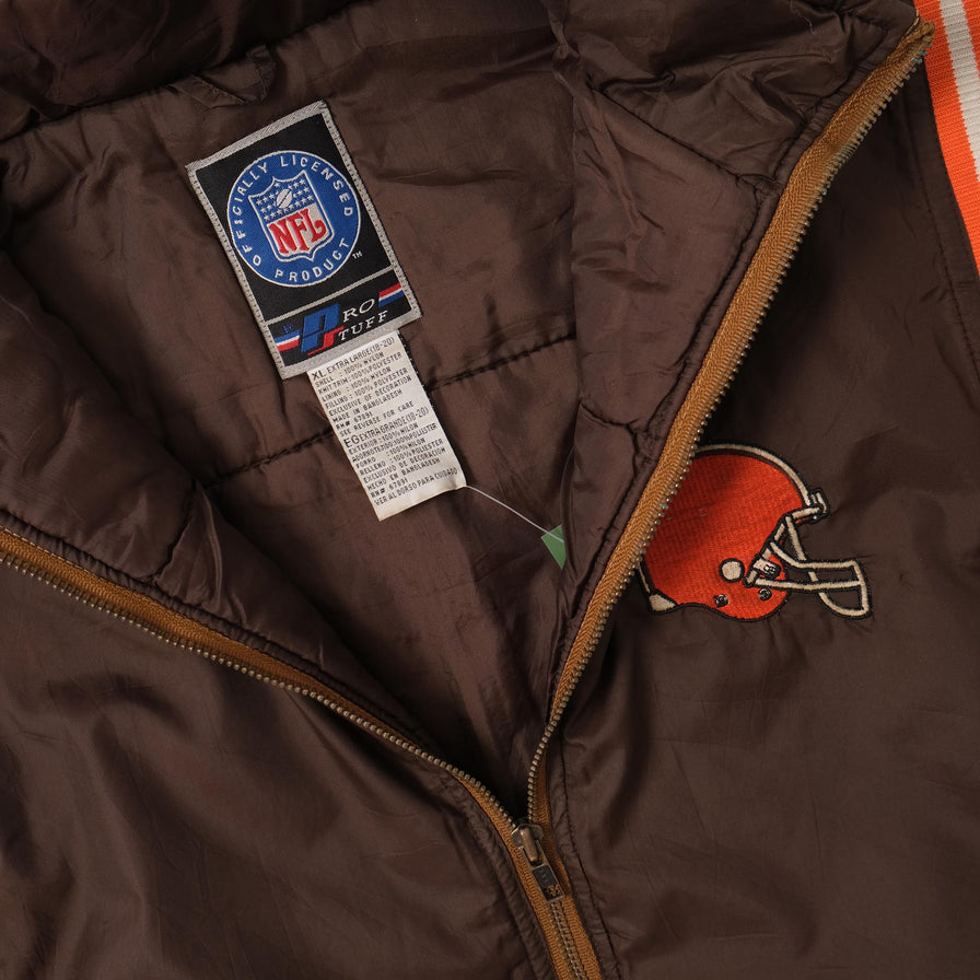 Vintage Cleveland Browns Padded Jacket Small 