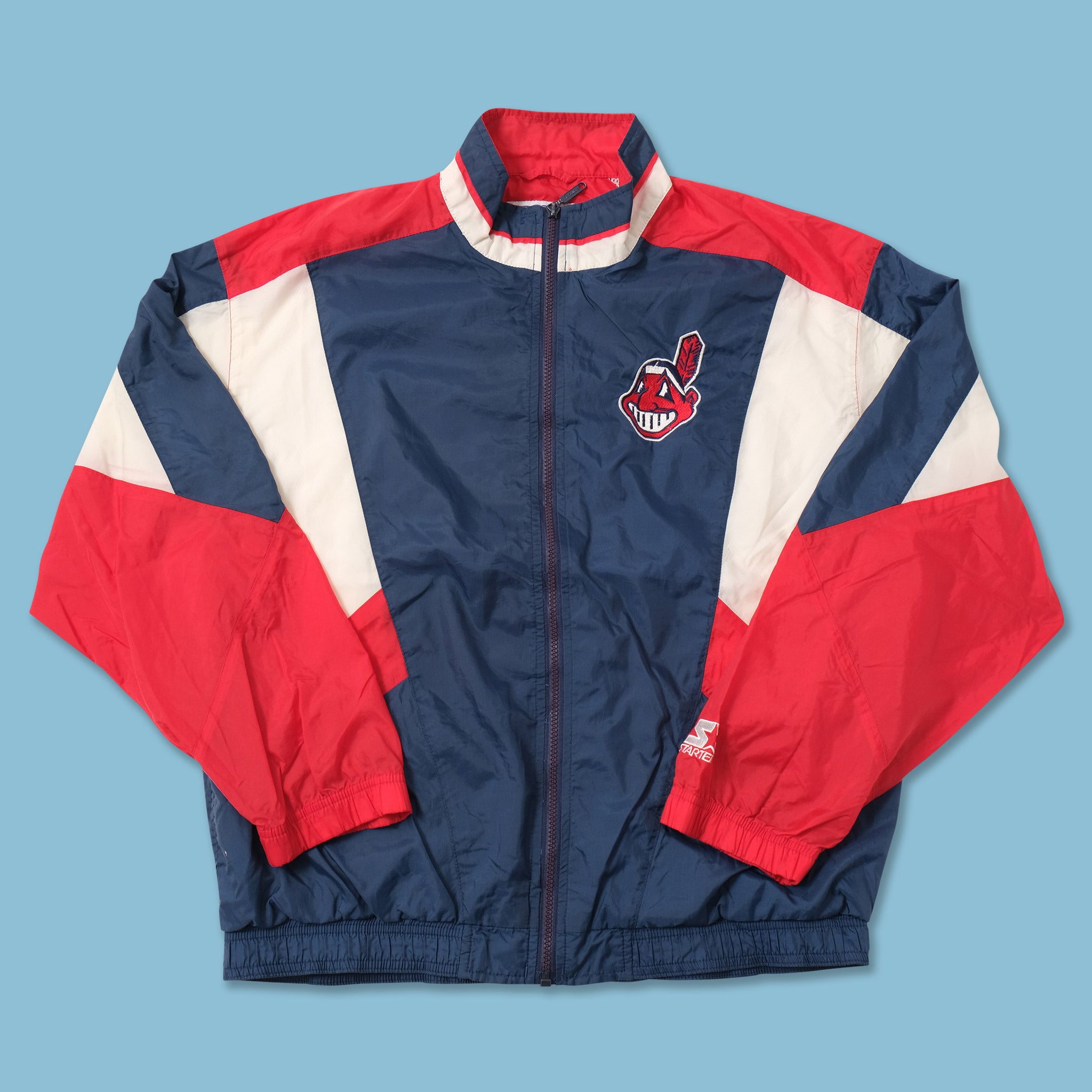 Cleveland Indians: 1990's Coach's Dugout Lightweight Starter Bomber Ja –  National Vintage League Ltd.