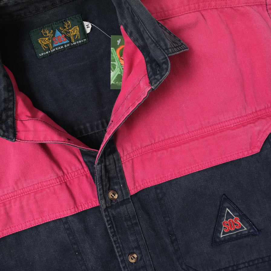 Vintage SOS Cotton Shirt Large 