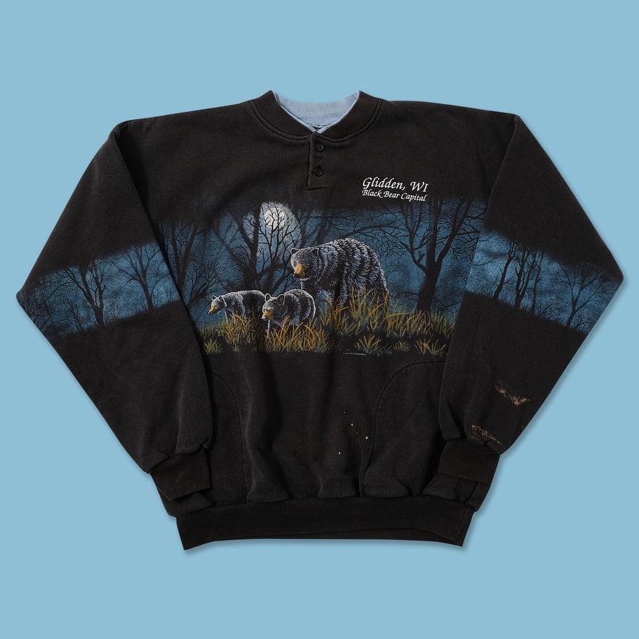 Vintage Black Bear Sweater Large 