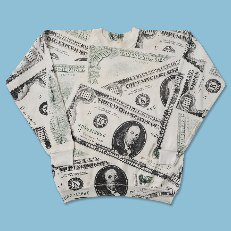 Vintage 100 Dollar Sweater Large 