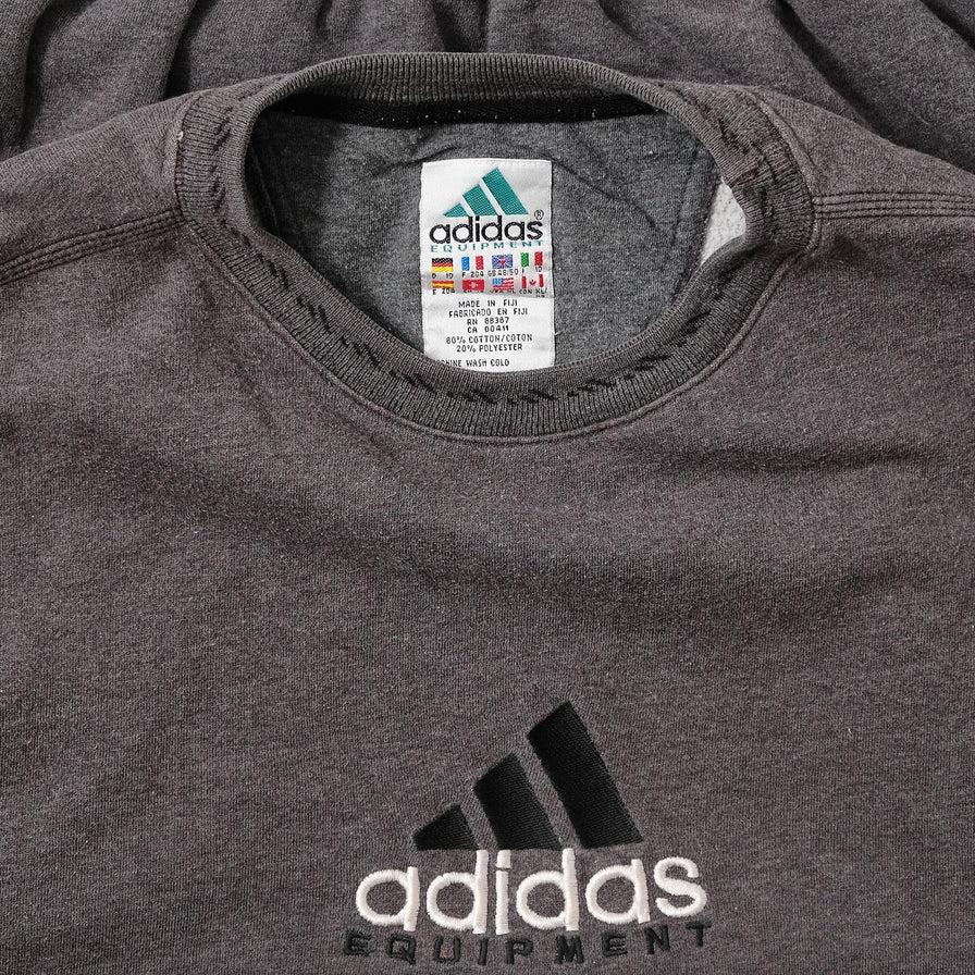 Adidas equipment hotsell cropped sweatshirt