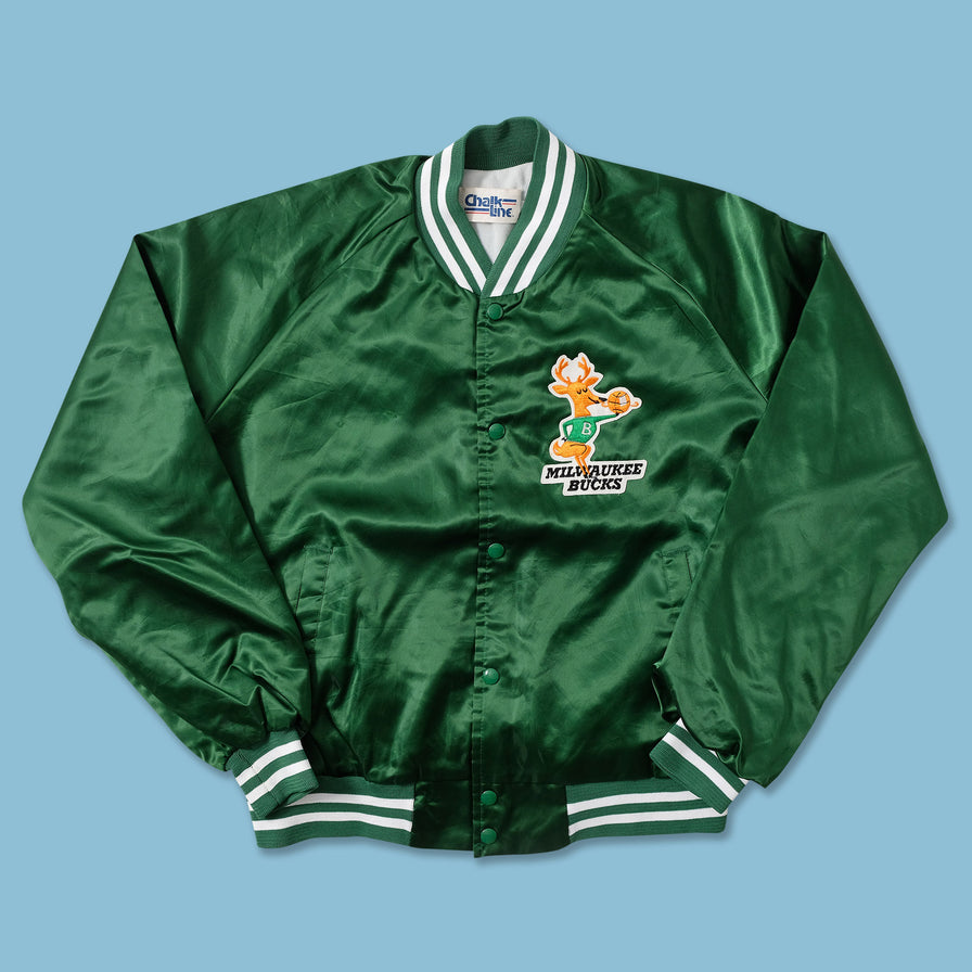 Vintage Chalkline Milwaukee Bucks Satin Bomber Small 