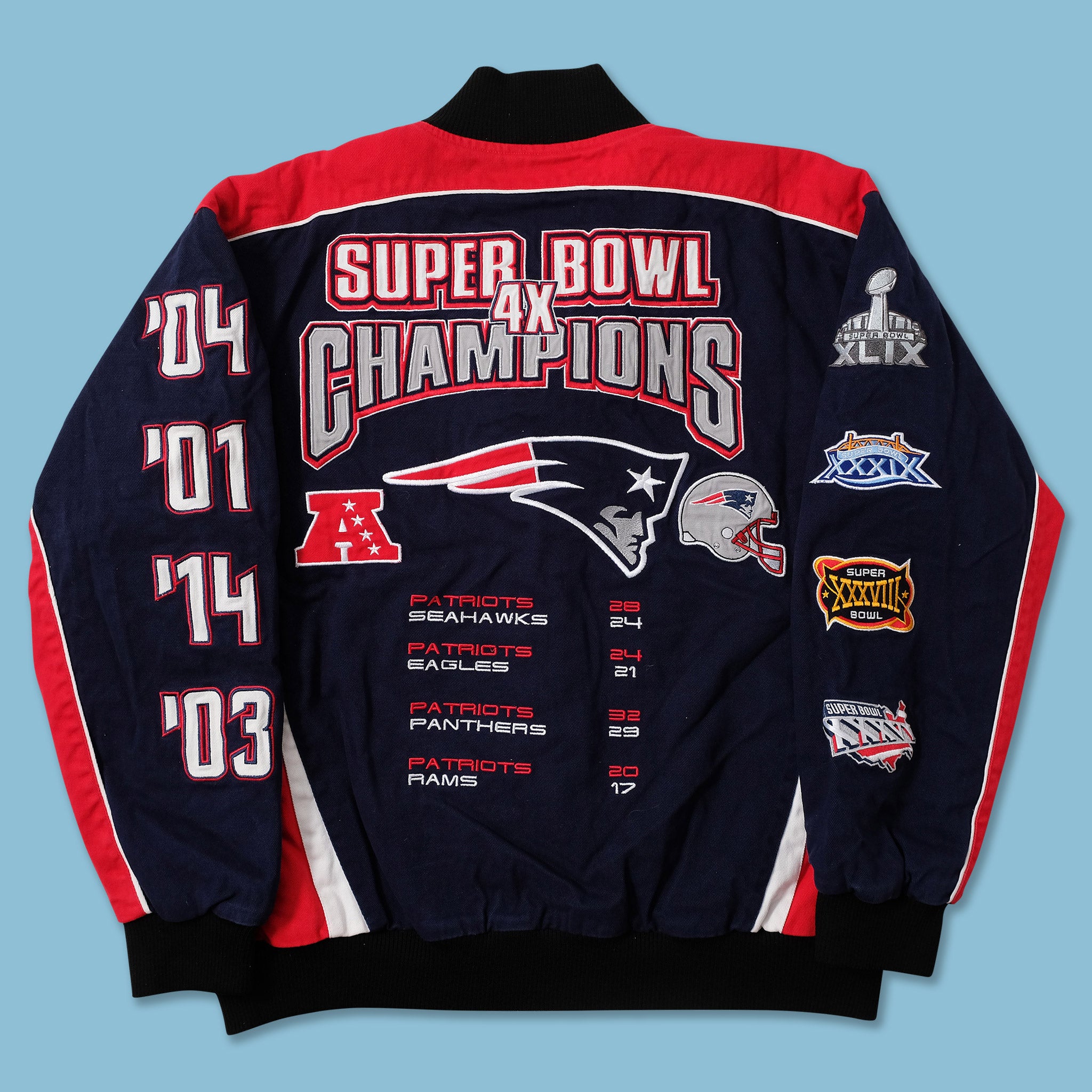 Vintage New England Patriots Super Bowl Jacket Size Large – Thrift