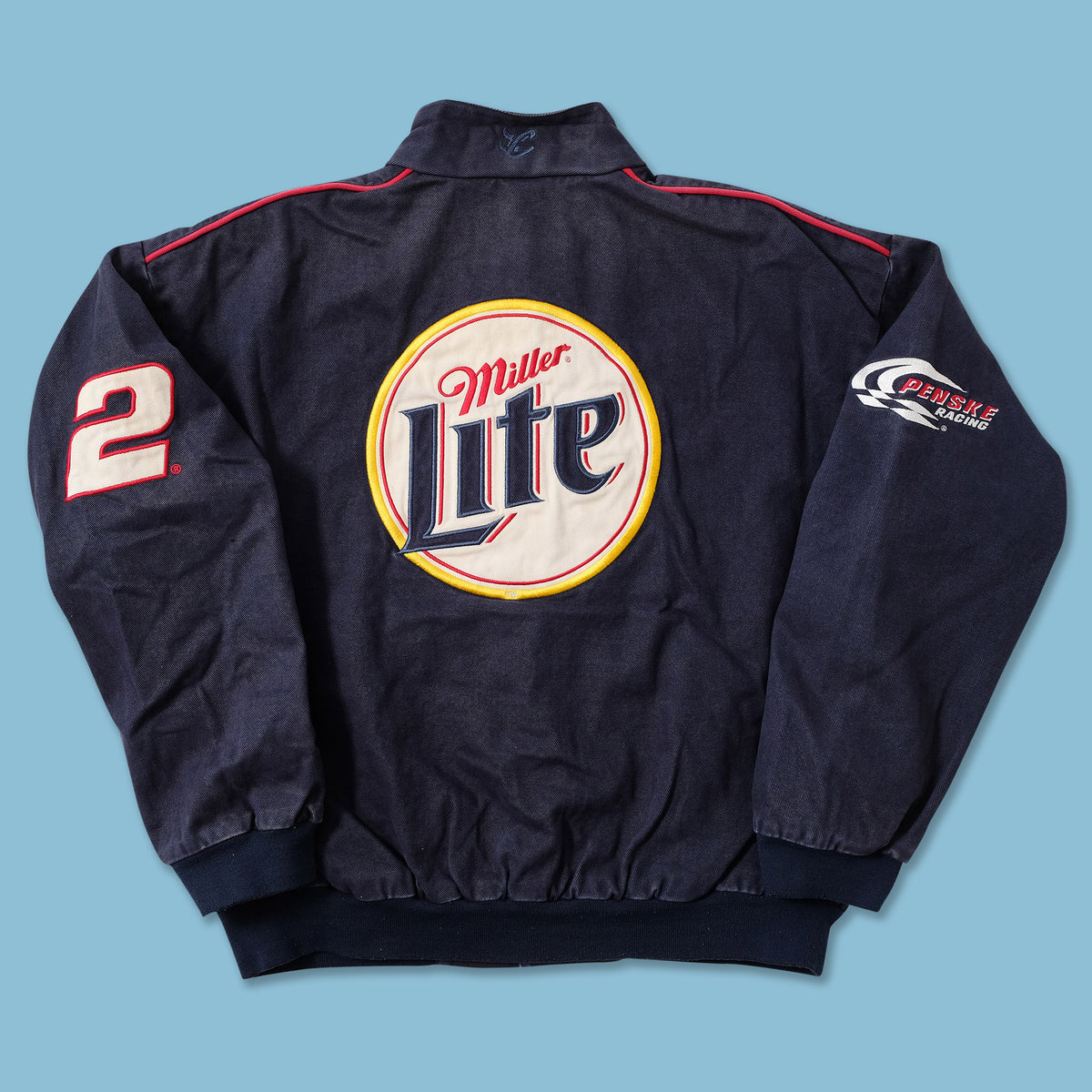 Vintage Miller Lite Racing Jacket Large Double Double Vintage