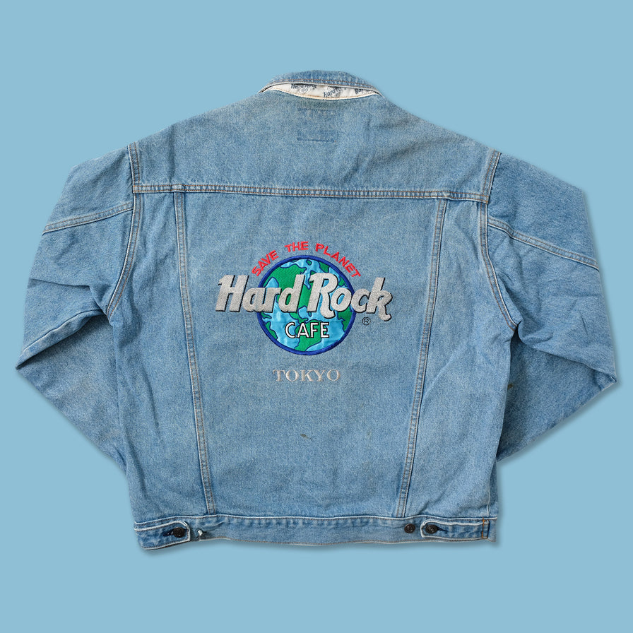 HOT Vintage Denim Jaqueta Hard Rock Cafe Vintage Hard Rock