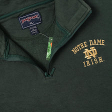 Vintage Notre Dame Q-Zip Sweater XLarge 