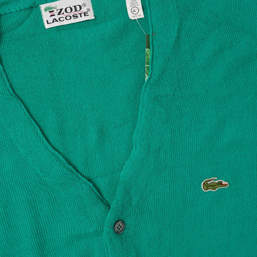 Vintage Lacoste Knit Cardigan Large 