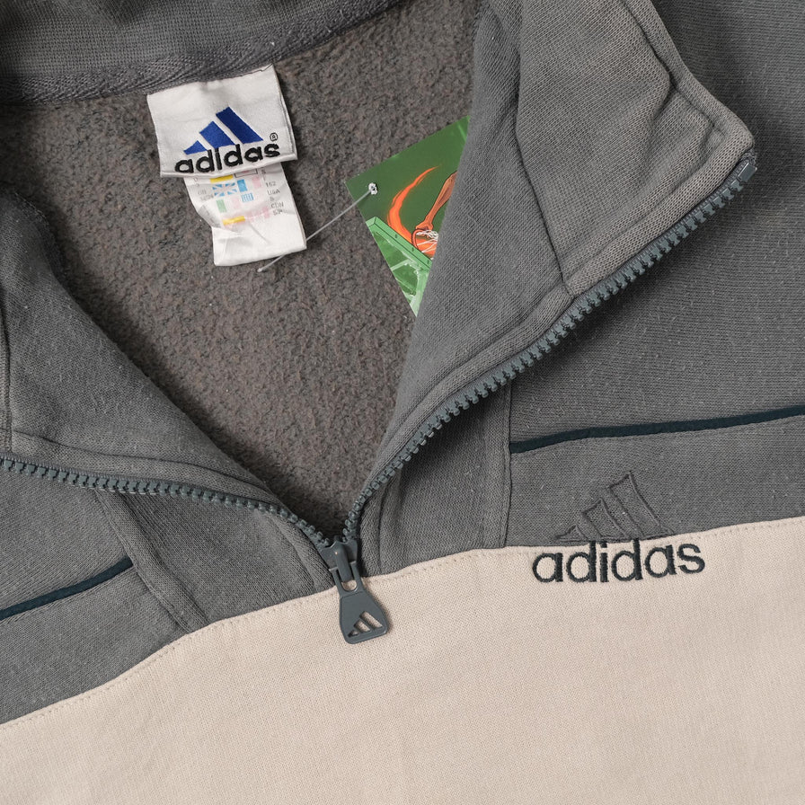 Vintage Adidas Q-Zip Sweater Small 