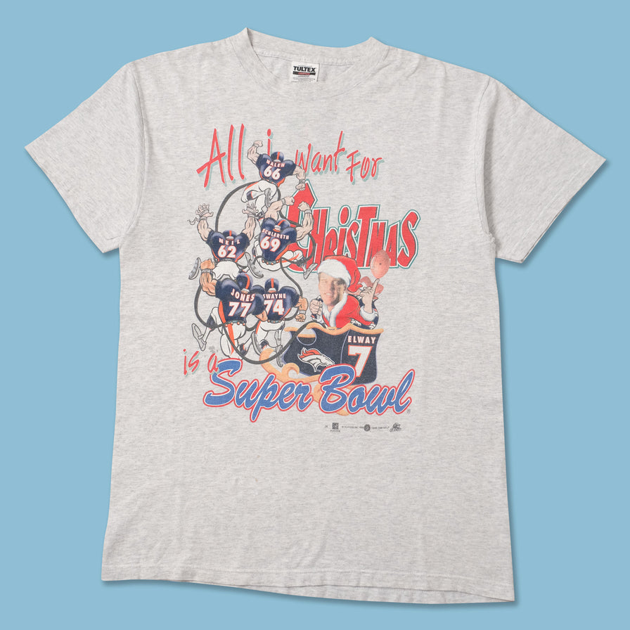 1998 Denver Broncos Christmas T-Shirt Medium 