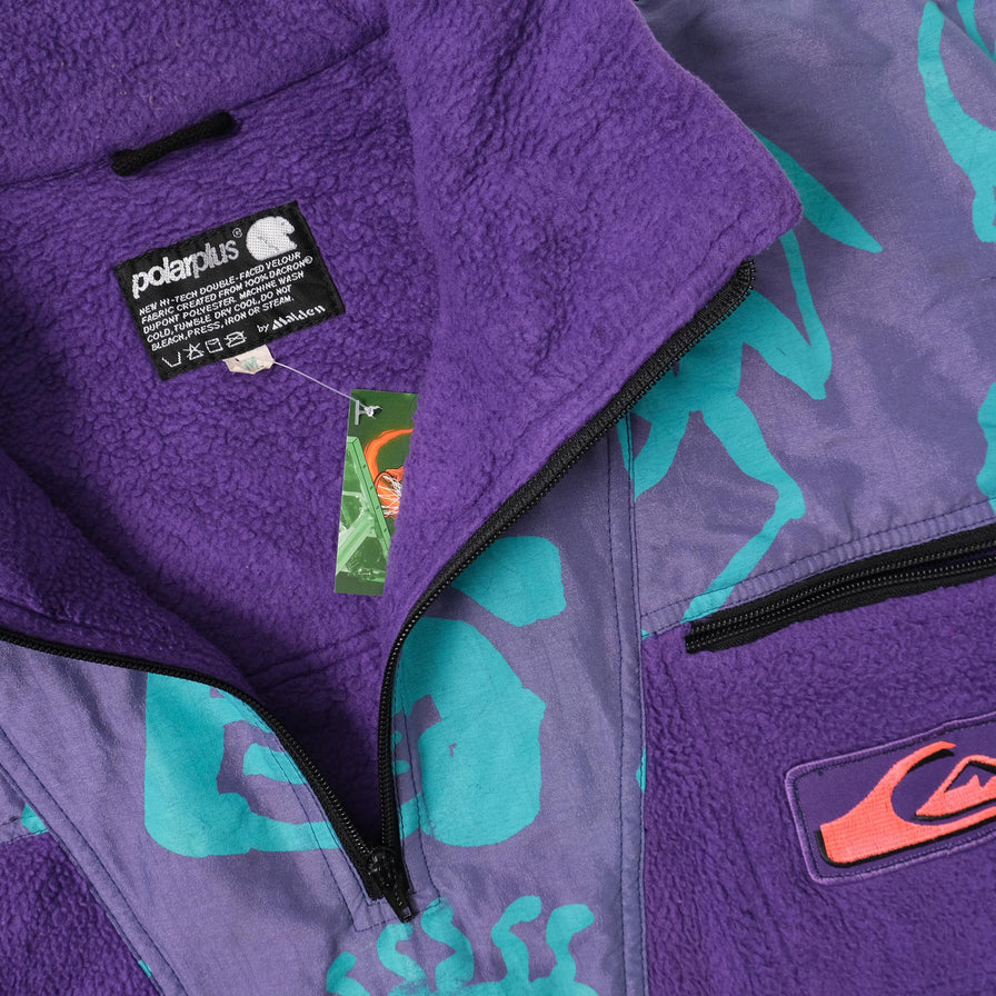 Vintage Quiksilver Q-Zip Fleece Large 