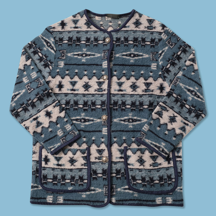 VIntage Patterned Fleece Jacket Small 