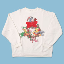 Vintage Pooh Christmas Sweater Large 