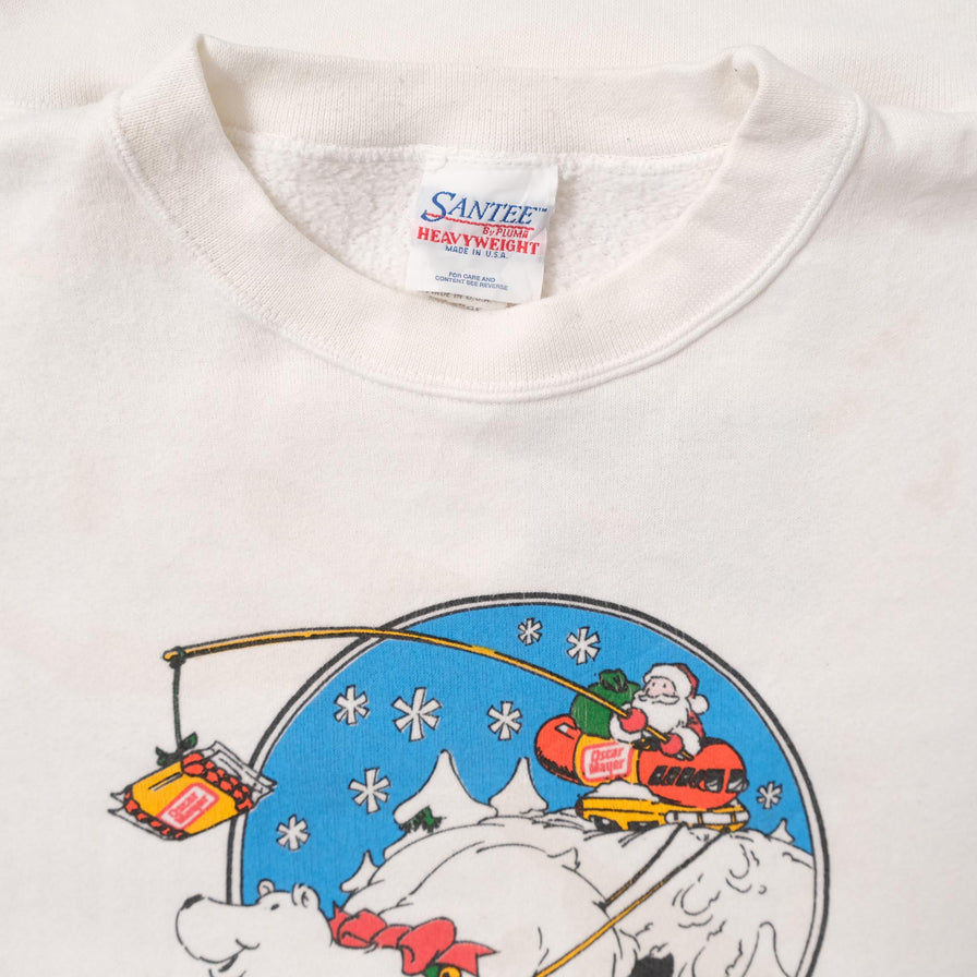 Vintage Santa Claus Sweater XLarge 